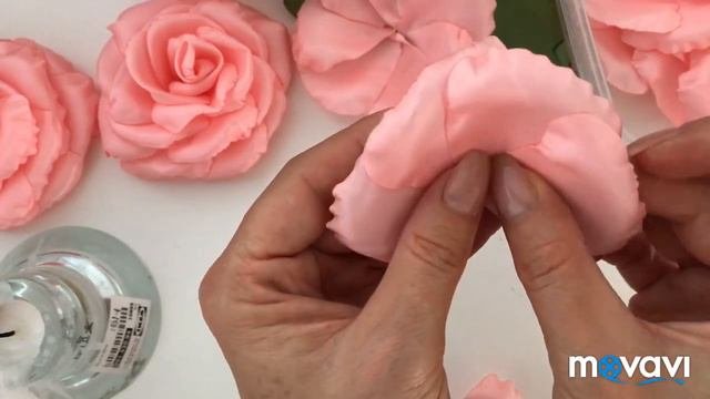Роза из лент 🌹. Ribbon Rose 🌹. Flores De La Fita 🌹