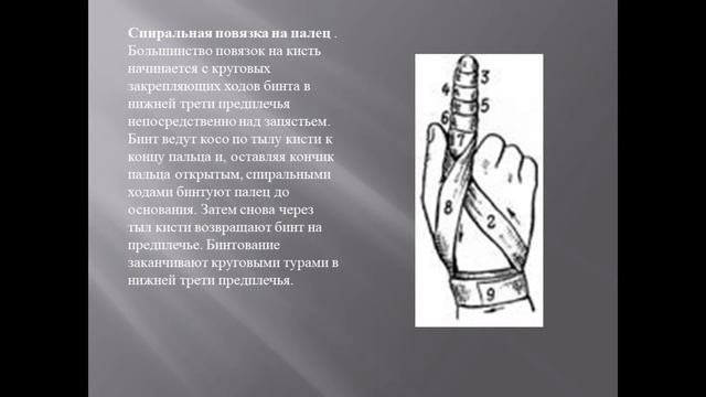 Повязки на различные части тела.  Правила и способы наложения повязок.
