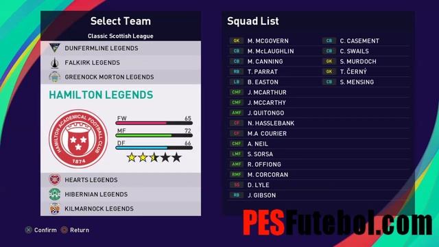 PES 2021 Classic Scottish League Option File смотреть онлайн