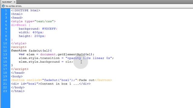JavaScript Tutorial - Trigger CSS3 Transitions Control Animations
