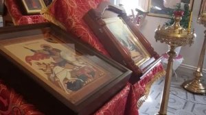 Икона вмч. Георгия Победоносца доставлена в храм Сретения в Кемерово