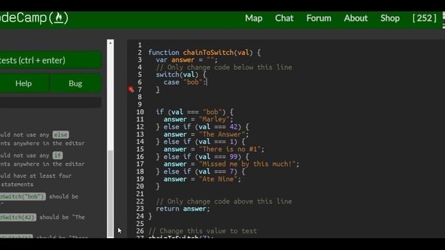 Replacing If Else Chains With Switch, FreeCodeCamp Basic Javascript
