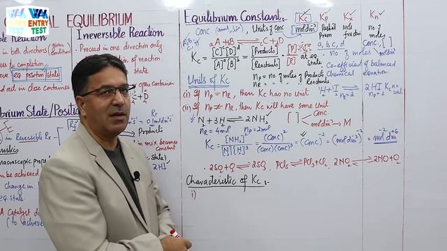 MDCAT I Chemical Equilibrium I Unit 6 I Lec # 1 I Prof. Wajid Ali Kamboh | WAK Entry Test