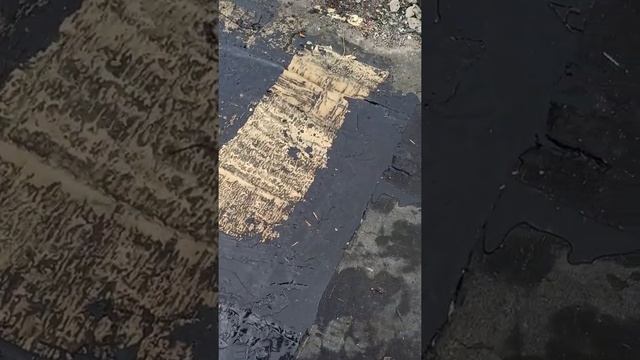 Кровля крыши гаража битумом. смотреть онлайн