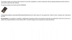 Arduino: Websockets with the ESP8266 using arduino uno board