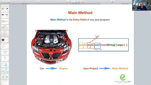 Main Method Explanation Java | Highlights-7 | Techpro Education