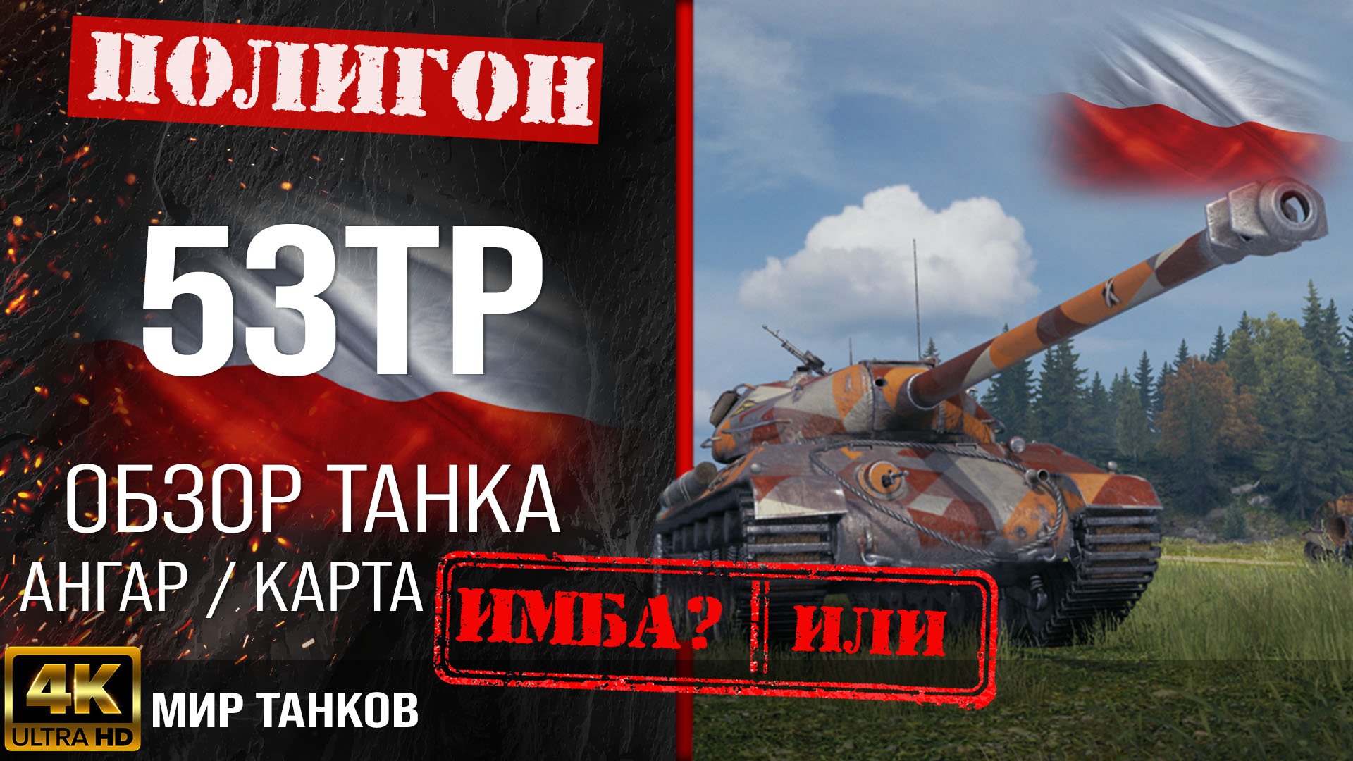 Обзор 53TP гайд тяжелый танк Польши | бронирование 53tp оборудование | 53ТП перки