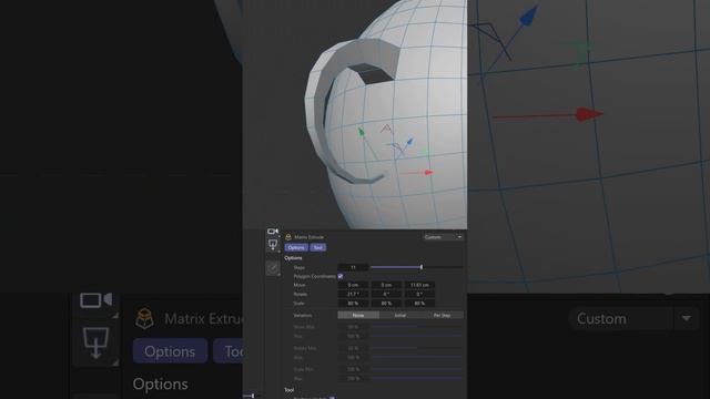 Cinema 4D Matrix Extrude #cinema4d #3d #3dmodeling