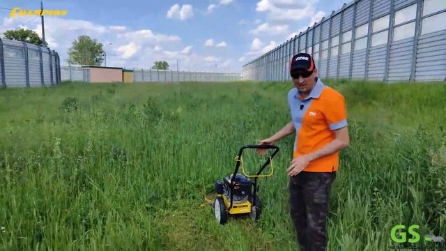 Огненная колесница! Супер триммер на колесах 4 л.с. и леской 4 мм смотреть онлайн