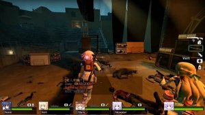 Hyperdimension Neptunia Victory Left 4 Dead 2 c2m5 2nd bate test