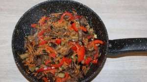 Салат с баклажанами и говядиной