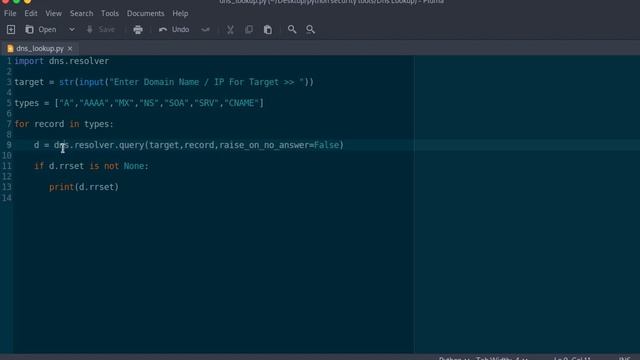 2 - برمجة python security course - dns lookup смотреть онлайн