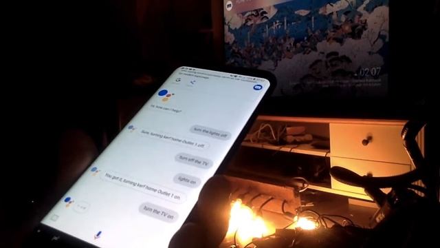 testing google assistant with sonoff switch and chrome cast