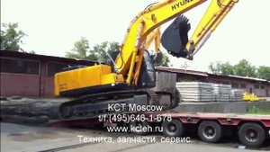 Погрузка гусеничного экскаватора Hyundai R210LC-7 на трал
