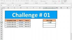 ? Challenge # 01   How to Separate and Re Join in Excel