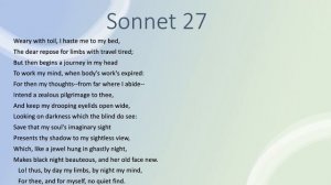 Sonnet 27