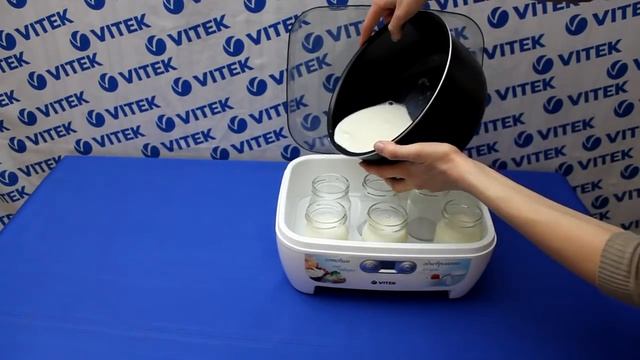 Рецепт приготовления йогурта на закваске в йогуртнице VITEK VT-2603 W смотреть онлайн