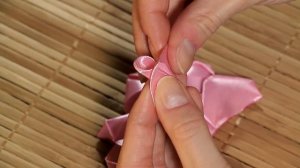 Бутон Розы. Роза "канзаши" мастер-класс.Rosebud. Rose "kanzashi" master class.