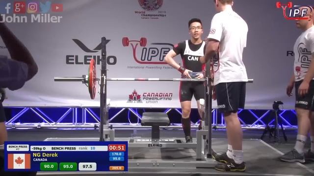 Derek Ng - 527.5kg 7th Place 59kg - IPF World Classic Powerlifting Championships 2018 смотреть онлайн