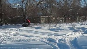 Самодельный снегоход с подвеской Polaris Rush. Чудесная погода.