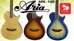 Электроакустическая гитара ARIA APE-100 (необычное резонаторное отверстие)