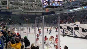 Teddy bear toss at Abbotsford Canucks game 2021