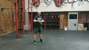 Тяга + присед с гирей