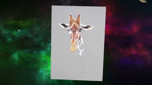 Как нарисовать жирафа масляной пастелью / How to draw a giraffe with oil pastels смотреть онлайн