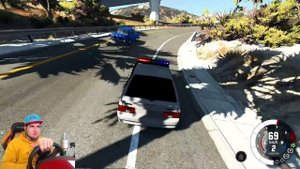 ПОЛИЦЕЙСКИЕ ПОГОНИ ЗА ШКОЛЬНИКОМ - ДРИФТЕРОМ в BeamNG Drive + РУЛЬ