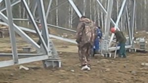 установка опоры У-220-3+5