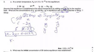 Chemistry AP Chemical equilibrium Worksheet Practice.