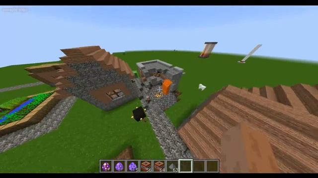 Пушка и огнемёт с помощью командного блока#1 смотреть онлайн