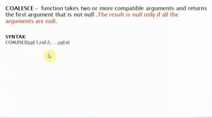 Working with Nulls in Oracle