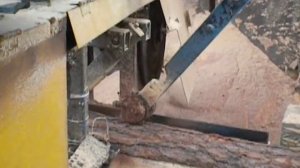 переработка горбыля, горбыльный станок ленточный