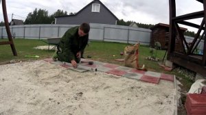 Тротуарная плитка своими руками\Кладем плитку первый раз\Дача с нуля