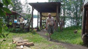 Семейный отдых в зимовье/1 часть