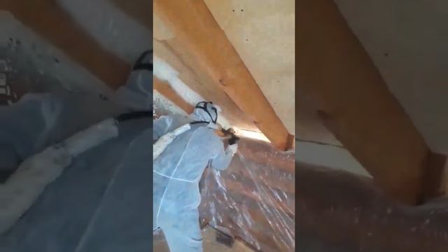 Утепление пенополиуретаном мансарды. Тюмень.Территория Тепла. смотреть онлайн