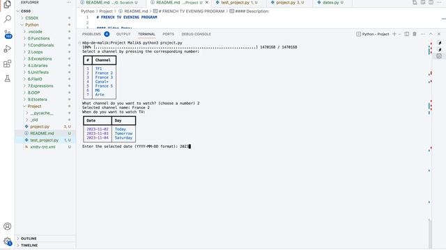 CS50P Final Project | FRENCH TV EVENING PROGRAM смотреть онлайн