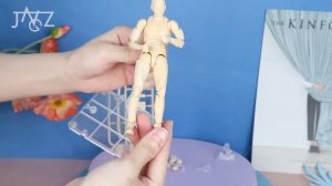Подвижные фигурки, манекен человека. Статуэтки для художника с подставкой 13см, шарнирные фигурки.