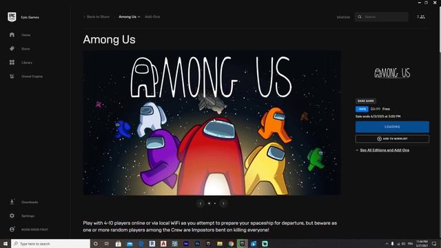 Epic Games Is Giving Away AMONG US For FREE! (How To Download Among Us For Free) смотреть онлайн