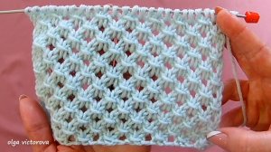 АЖУРНАЯ СЕТОЧКА СПИЦАМИ 85 Вязание Узоры спицами