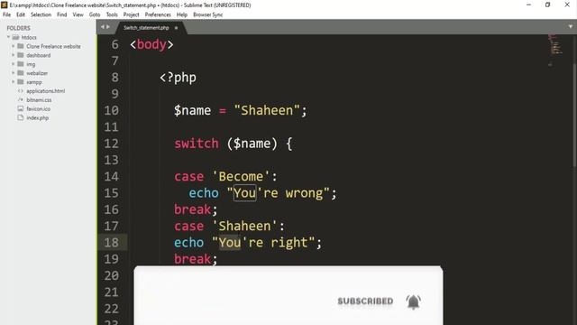 PHP switch statement tutorial in (urdu/hindi)