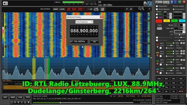 25.05.2021 17:59UTC, [Es], RTL Radio Lëtzebuerg, Люксембург, 88.9МГц, 2216км