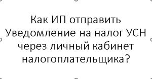 Как ИП отправить Уведомление на сумму налога УСН через Личный Кабинет налогоплательщика?