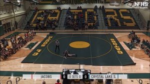 (132) Tailan Robinson of Jacobs high school vs Crystal lake south Wrestling