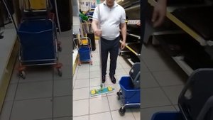 Тележка для уборки, рамка и моп.