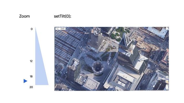 How to show 45° satellite imagery on maps in JavaScript