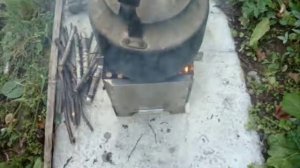 Складная печка щепочница Тест