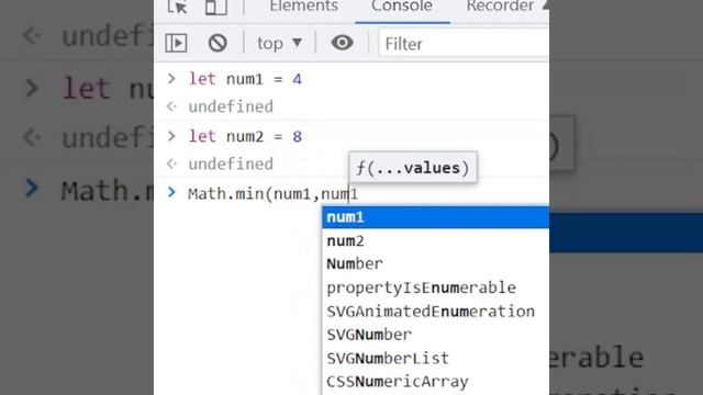 Math.min() in JavaScript 2022