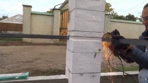 Каркас забора для профнастила. Сварка, обезжиривание, покраска